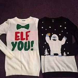 Small Christmas xmas sweater set of 2